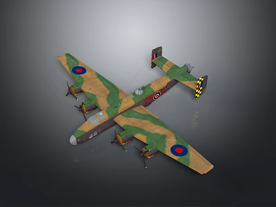 Cosmic Aerospace Aircraft Model Featuring Camouflage Design And Wing Markings 3d model