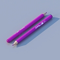 Pen Brush Colored Pen Stationery 3d model