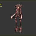 Detailed Futuristic Humanoid Silver Robot With Mechanical Limbs And Armor