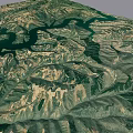 Aerial Planning of Mountainous Terrain with Winding Rivers and Natural Landscapes