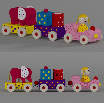 Nordic toy car 3d model