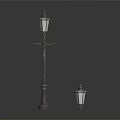 Vintage Architectural Street Lamps For Building Exterior With Classic Post And Smaller Design