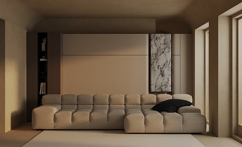 Three-seat sofa 3d model