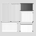 Modern Wall Mounted Radiators with Various White and Black Designs for Home Heating