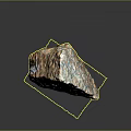 Natural Triangular Stone Decorative Piece With Colorful Surface And Black Base