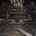 Industrial Machinery Equipment With Metal Structure Pipes And Grated Floor