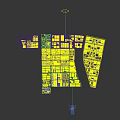 Industrial Factory Buildings Layout With Multiple Units Office Complex Green Areas And Road Networks