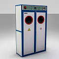 JINMA Vertical Industrial Equipment With Double Doors Circular Windows Control Panel And Warning Sign