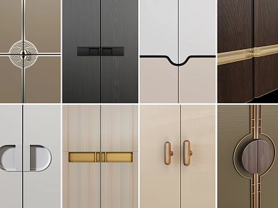 Stylish Cabinet Handles With Various Modern Designs And Contemporary Styles For Furniture 3d model