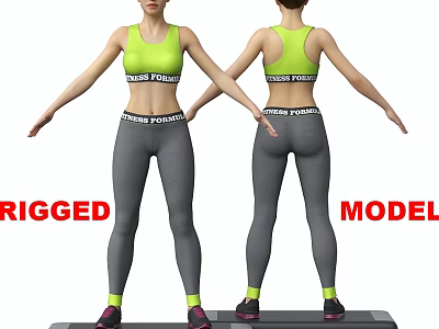 Realistic Reptile 3D Rigged Model With Front And Back Views 3d model