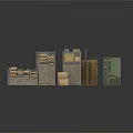 Storage Equipment Collection Featuring Metal Shelves Cabinets Boxes And Gas Cylinders