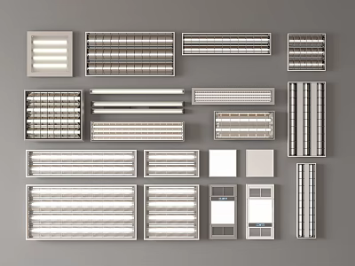 Modern Grille Lamp Grille Lamp Combination 3d model