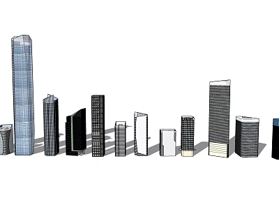 Modern Commercial Complex With High Rise Towers And Urban Architectural Design 3d model
