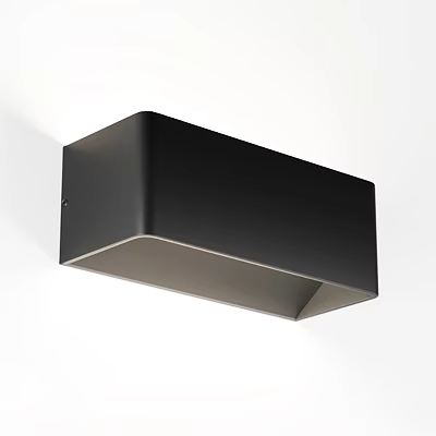 Modern Black Square Wall Light with Sleek Design for Indoor Home Decor 3d model