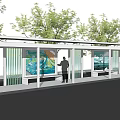 modern platform bus platform 3d model