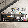 Organized Garage Organization With Wall Mounted Tool Rack Black Shelves Storage Bins Toolboxes Tire And Paint Bucket