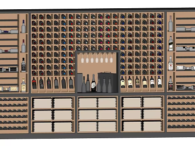 Modern Wine Cabinet Wine Cabinet Wine Bottle Wine Cellar Wine Cabinet Wine 3d model