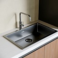 Modern sink dish basin stainless steel sink stainless steel faucet large single sink 3d model