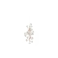 Ornate Crystal Chandelier Featuring Blue Glass Beads And Intricate Branch Design
