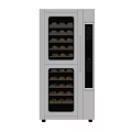 Modern Stainless Steel Kitchen Appliance With Double Layer Glass Doors And Freshly Baked Bread Inside