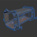 Industrial Metal Frame Structure With Rusty Surface And Connecting Parts
