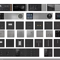 Various Modern Switch Panels With Smart Control Digital Display And Socket Combinations
