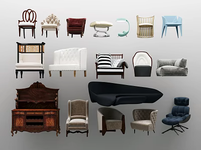 Modern Footstool Designs With Various Styles And Materials For Home Decor 3d model