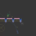 Sci-Fi Scene With Numbered 1 2 3 Mechanical Doors Indicator Lights And Red Motorcycle