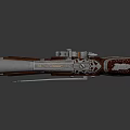 Vintage Ornate Weapon Flintlock Pistol Featuring Engraved Metal And Wooden Grip