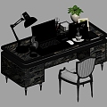 French Desk Chair Office Supplies 3d model