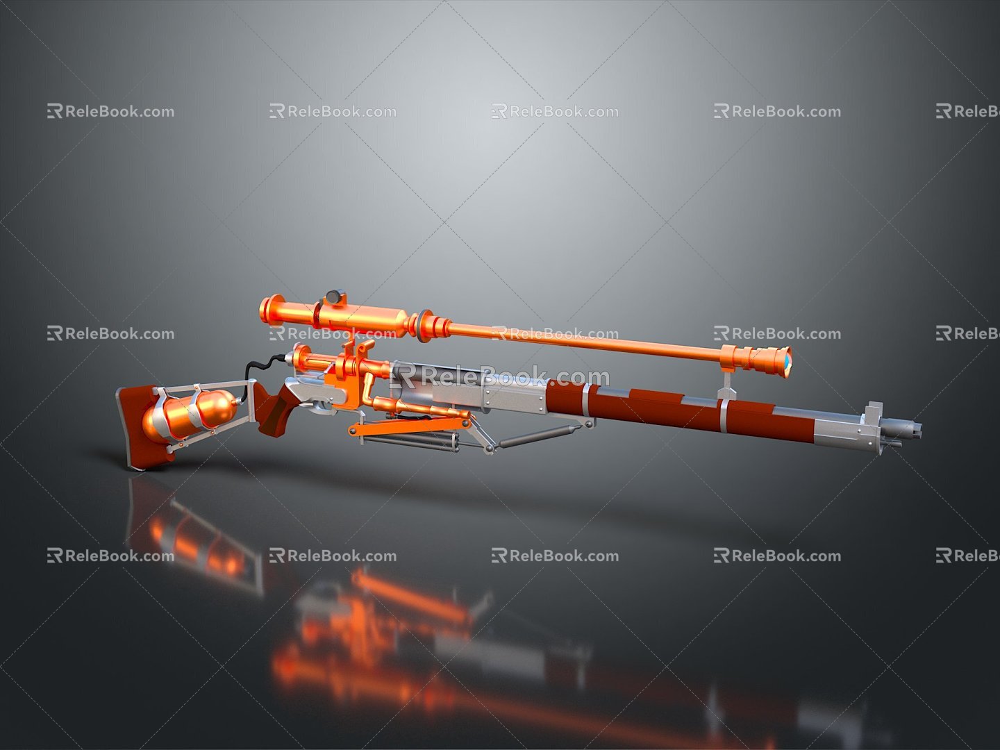 Sniper rifle sight sniper rifle sci-fi sniper rifle semi-automatic rifle combat rifle 3d model