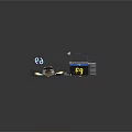 Racing Car With Number 88 And Spark At Pit Stop With Blue Structure