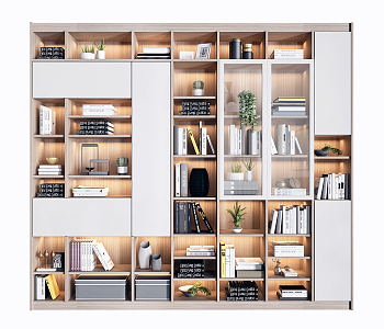 Modern Bookcase Simple Storage Bookcase 3d model