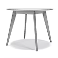 Stylish Modern Black Circular Side Table With Three Slim Legs For Home Decor