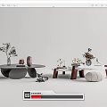 Modern coffee table 3d model