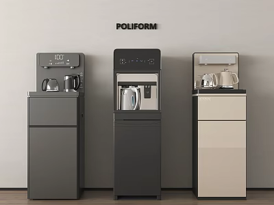 Modern POLIFORM Daily Use Appliances with Gray Beige Color and Storage Cabinets 3d model