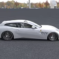 White Ferrari Sports Car With Transparent Roof Sleek Design And Black Alloy Wheels