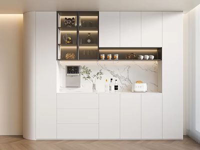 Side Cabinet Wine Cabinet Western Kitchen 3d model