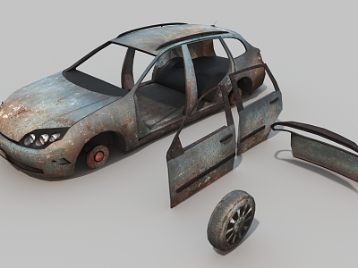 Old cars, old cars, old cars. 3d model