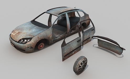 Old cars, old cars, old cars. 3d model