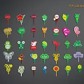 Commercial Park Signpost Equipment with Various Cartoon Shapes and Vibrant Colors