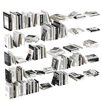 Modern Book Ornaments 3d model