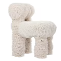 Plush Soft Faux Fur Leisure Chair With Modern Comfortable Seat Design