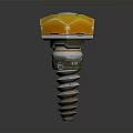 Industrial Hexagonal Head Screw With Orange Top And Metal Threaded Shank