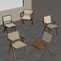 Modern Various Designs Single Chairs With Wooden Frame And Woven Back For Interior Decor