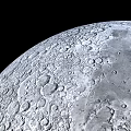 Detailed Natural Moon Surface Landscape With Visible Craters And Gray Textures
