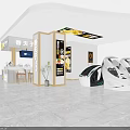 Xiangfuzi Mall Food Shop With Yellow Signage Digital Screens And Pancake Display Counter