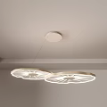 Modern lamp combination lotus leaf lamp art lamp ceiling lamp literature study lamp simple ceiling lamp combination 3d model