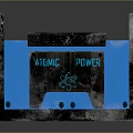 Black and Blue Atomic Power Generator With Control Panel And Handles
