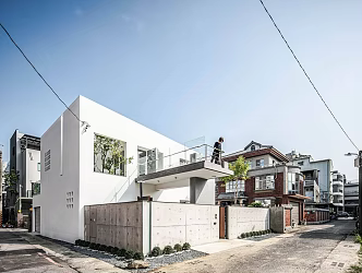Modern single-family villa homestay architecture 3d model